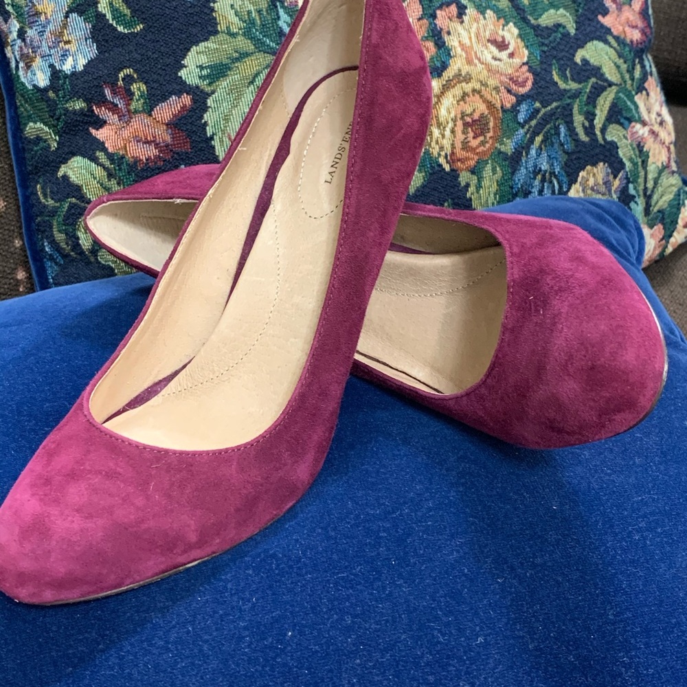 LANDS’END Purple High Heel Pointed Toe